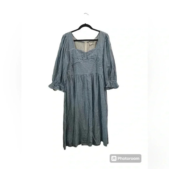 Jessa Kae x Leah Ryder Blue Gingham Dress 1x - Picture 2 of 7